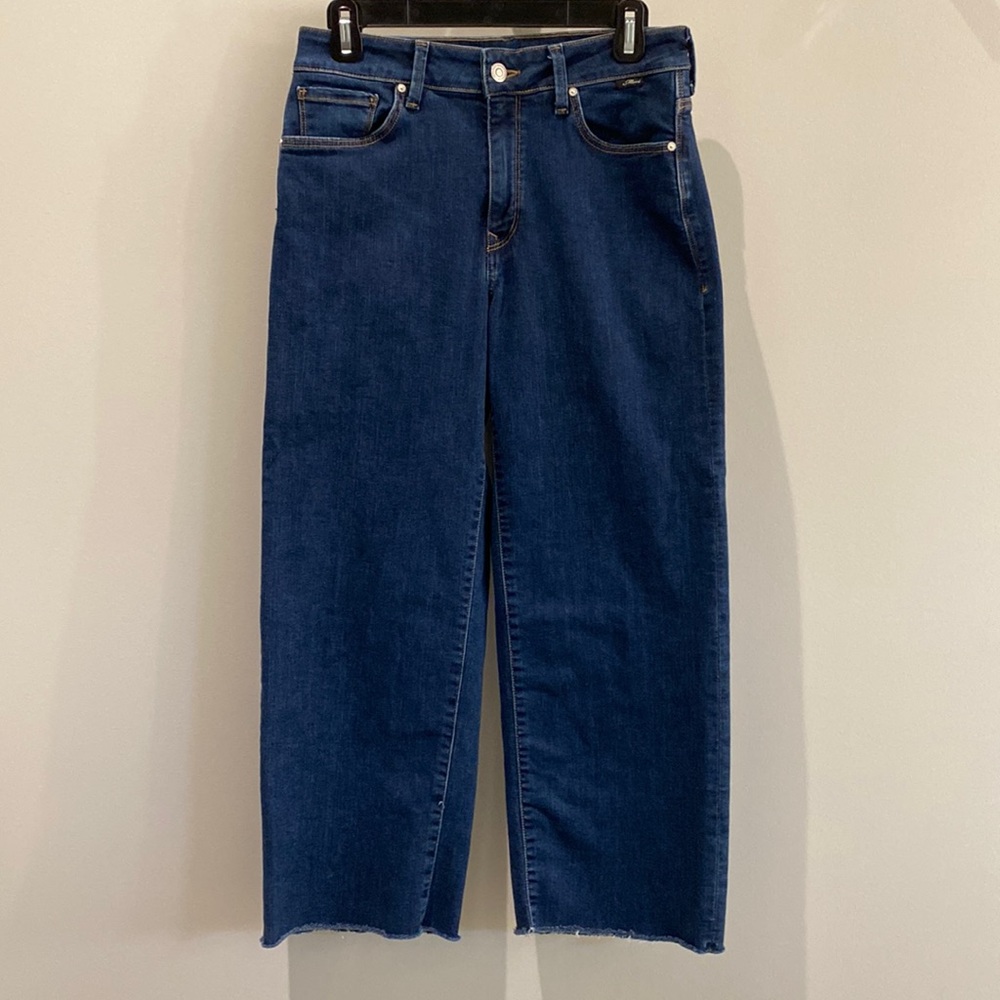 Mavi High-Rise Wide Leg Crop Jeans